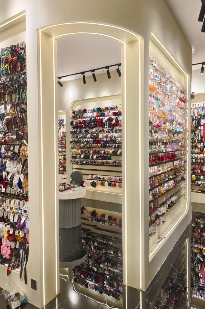 Panoramic view of the headwear sample room-Appoientment Page
